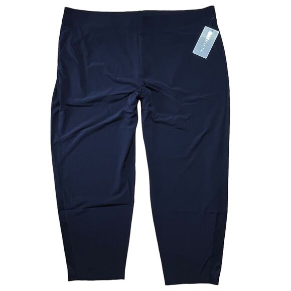 Athleta NWT Brooklyn Ankle Pant Navy Plus Size 24 Mid Rise Stretch Panels Travel - Picture 2 of 10